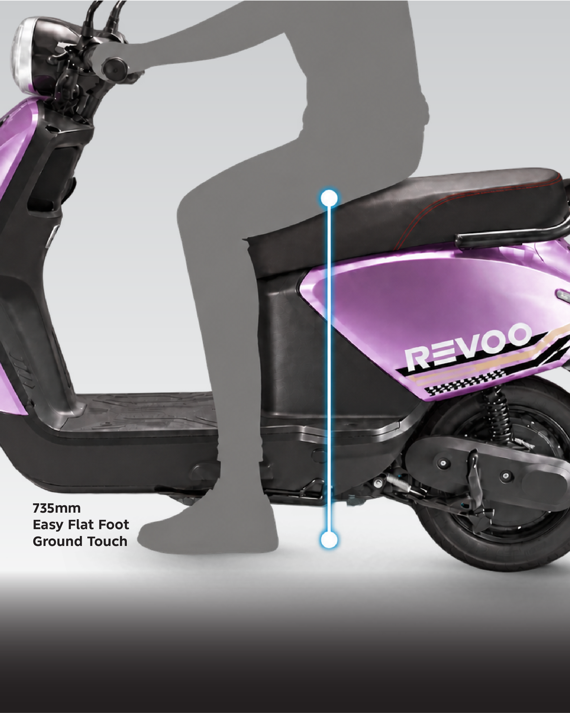 735mm Easy Flat Foot Ground Touch 